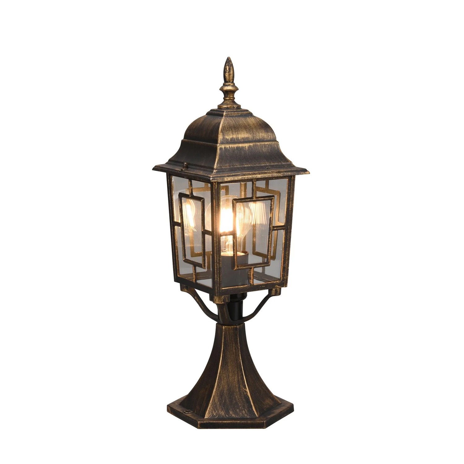 Trio LED-Pfosten Volturno Rostoptik 15 cm x 47,5 cm x 17 cm