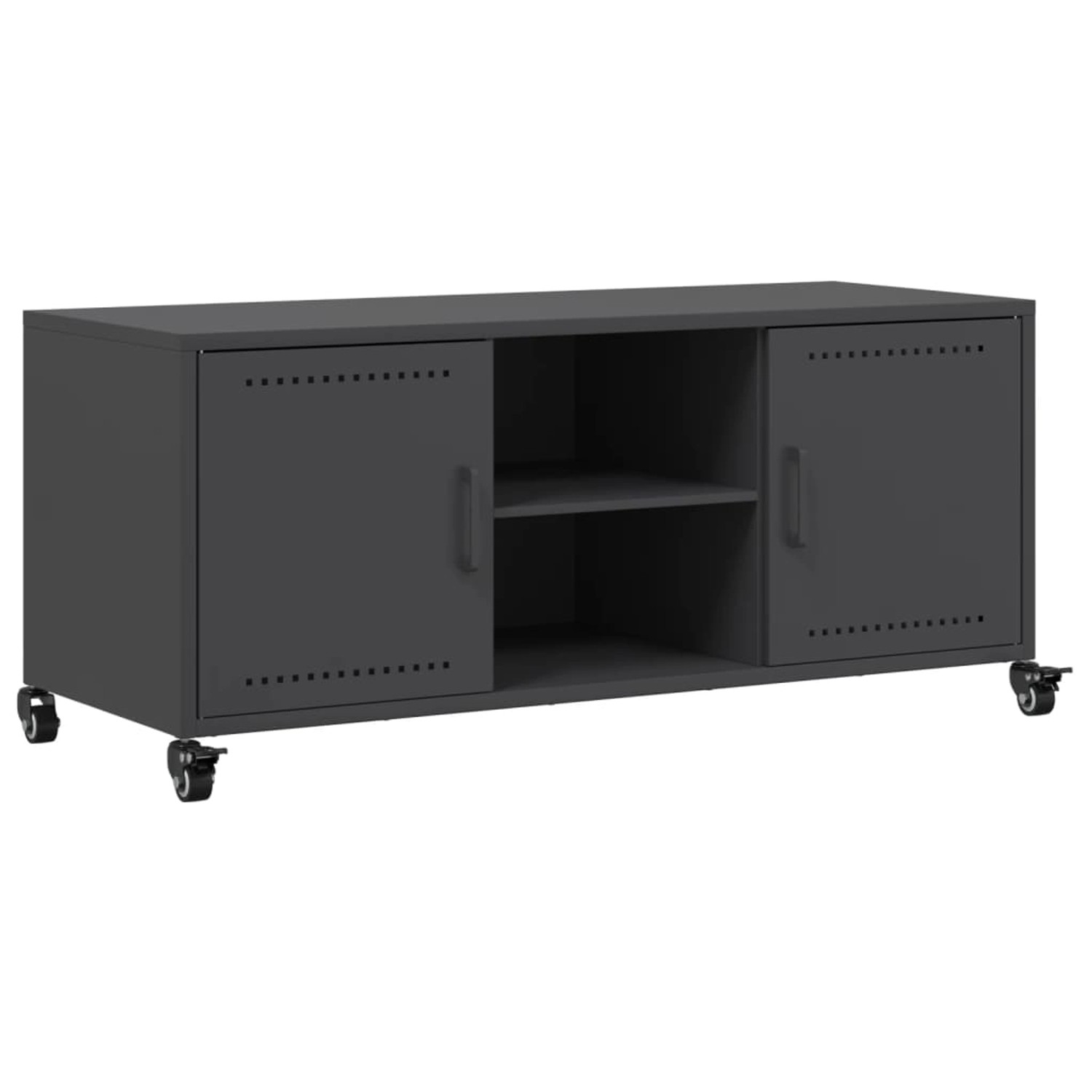 vidaXL TV-Schrank Schwarz 100,5x39x43,5 cm Stahl 846662 günstig online kaufen