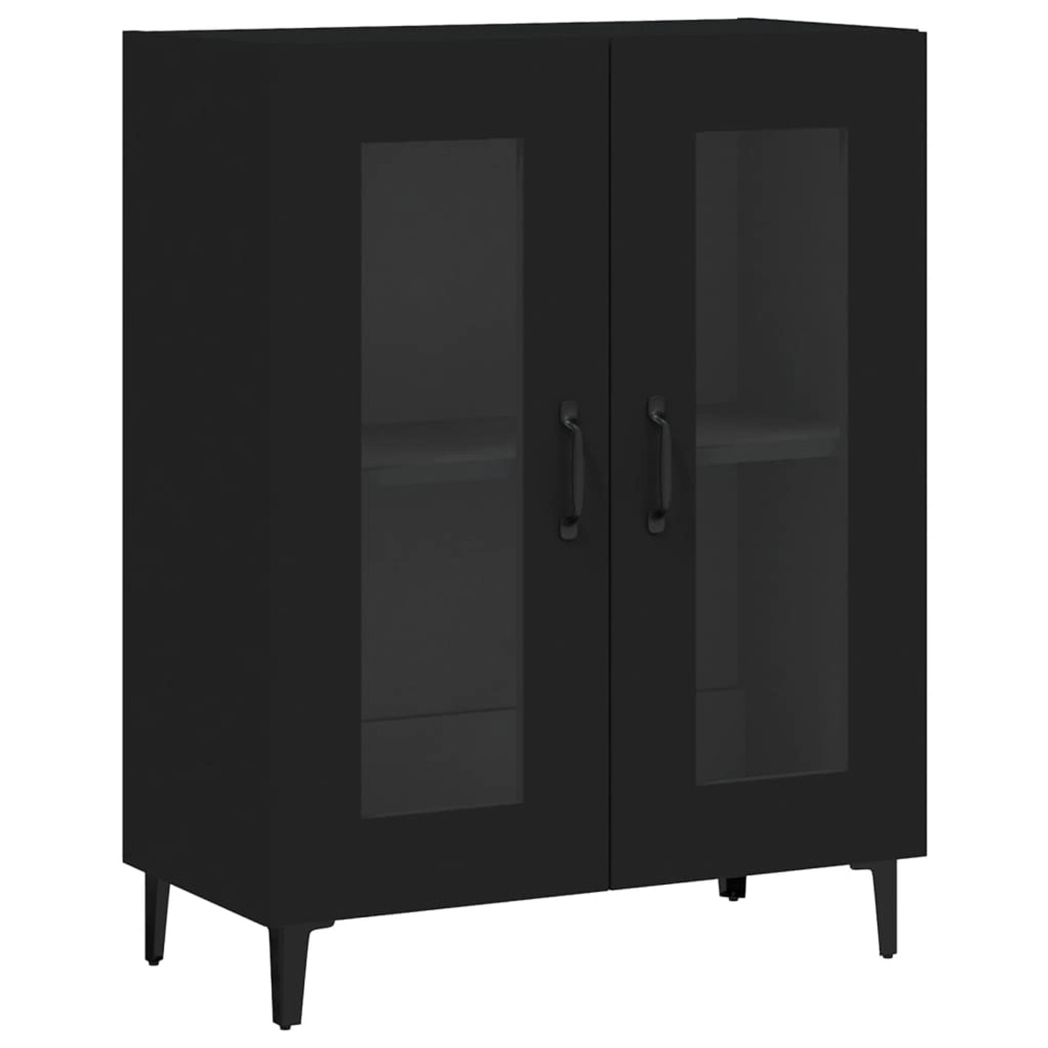 vidaXL Sideboard Schwarz 69,5x34x90 cm Holzwerkstoff 833048