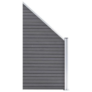 vidaXL WPC Zaun-Set 1 Quadrat + 1 Schräge 273x186 cm Grau 3054431