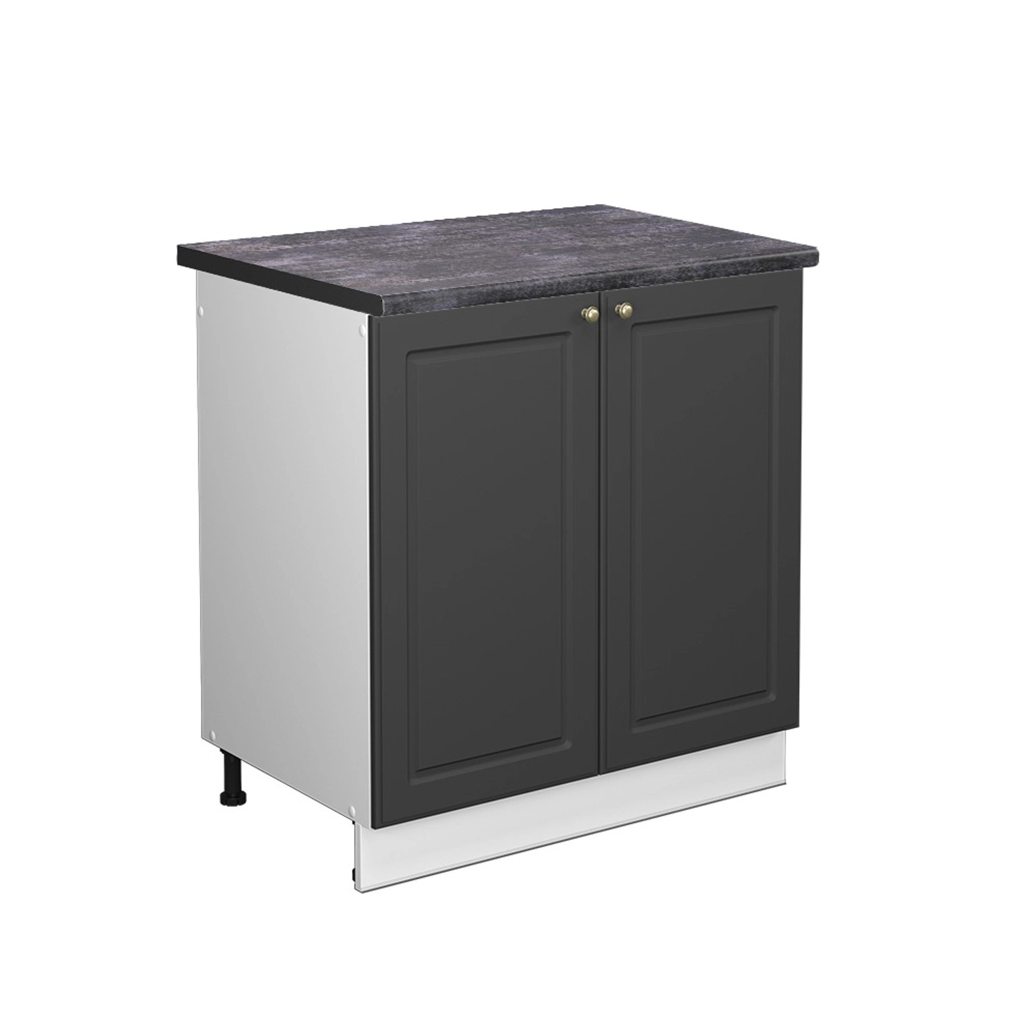 Vicco Spülenunterschrank Fame-Line Anthrazit-Gold/Weiß 80 cm AP Anthrazit günstig online kaufen