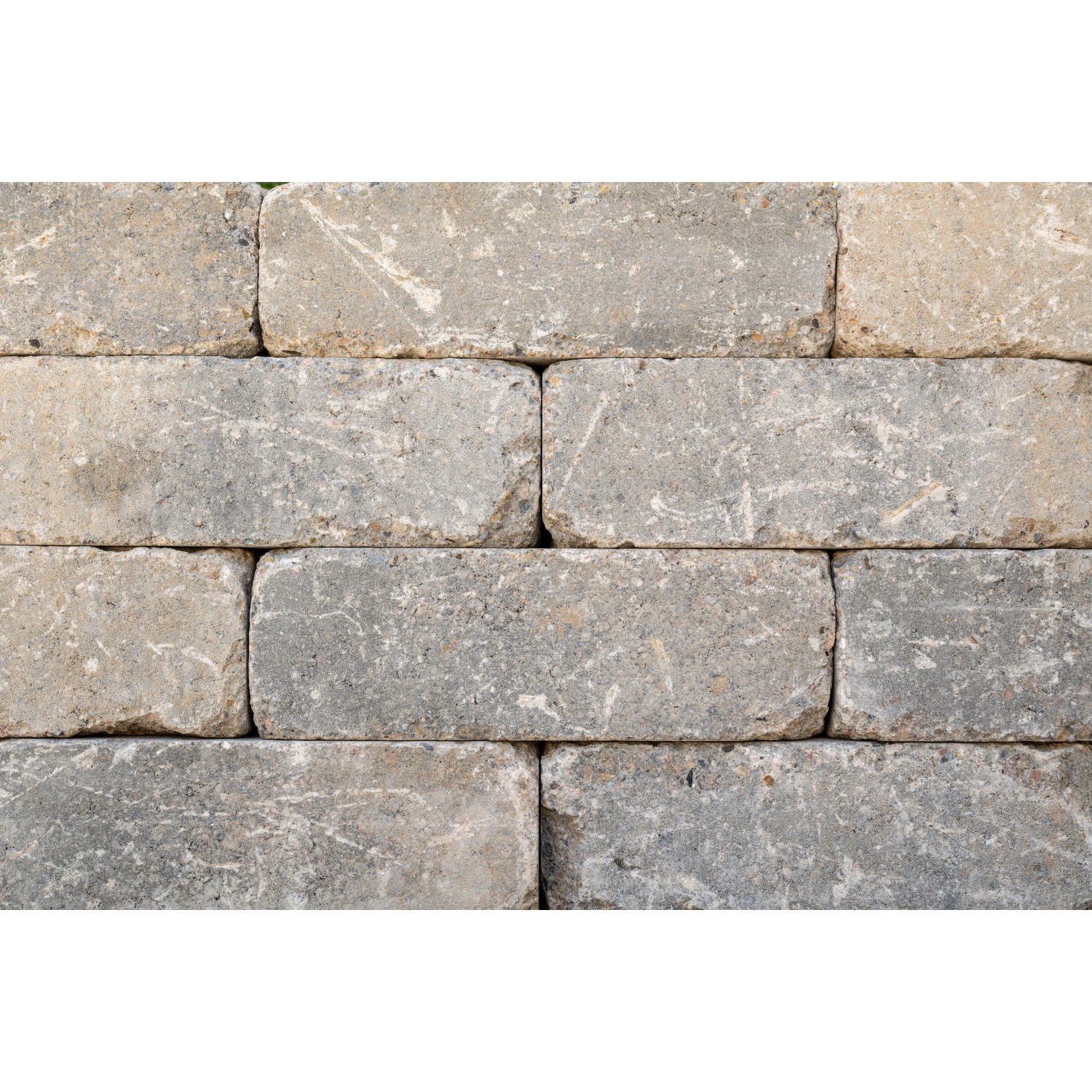 Diephaus Mauerstein Collo Muschelkalk, Ansicht einer Mauer aus den Steinen.