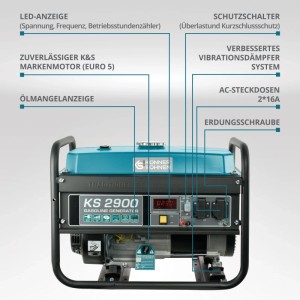 Könner & Söhnen Benzin-Generator KS 2900