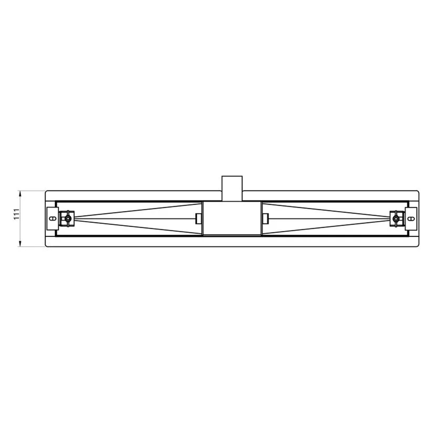 Glasdeals Edelstahl-Duschrinne, 80 cm, schwarz, mit Siphon, Detailansicht.
