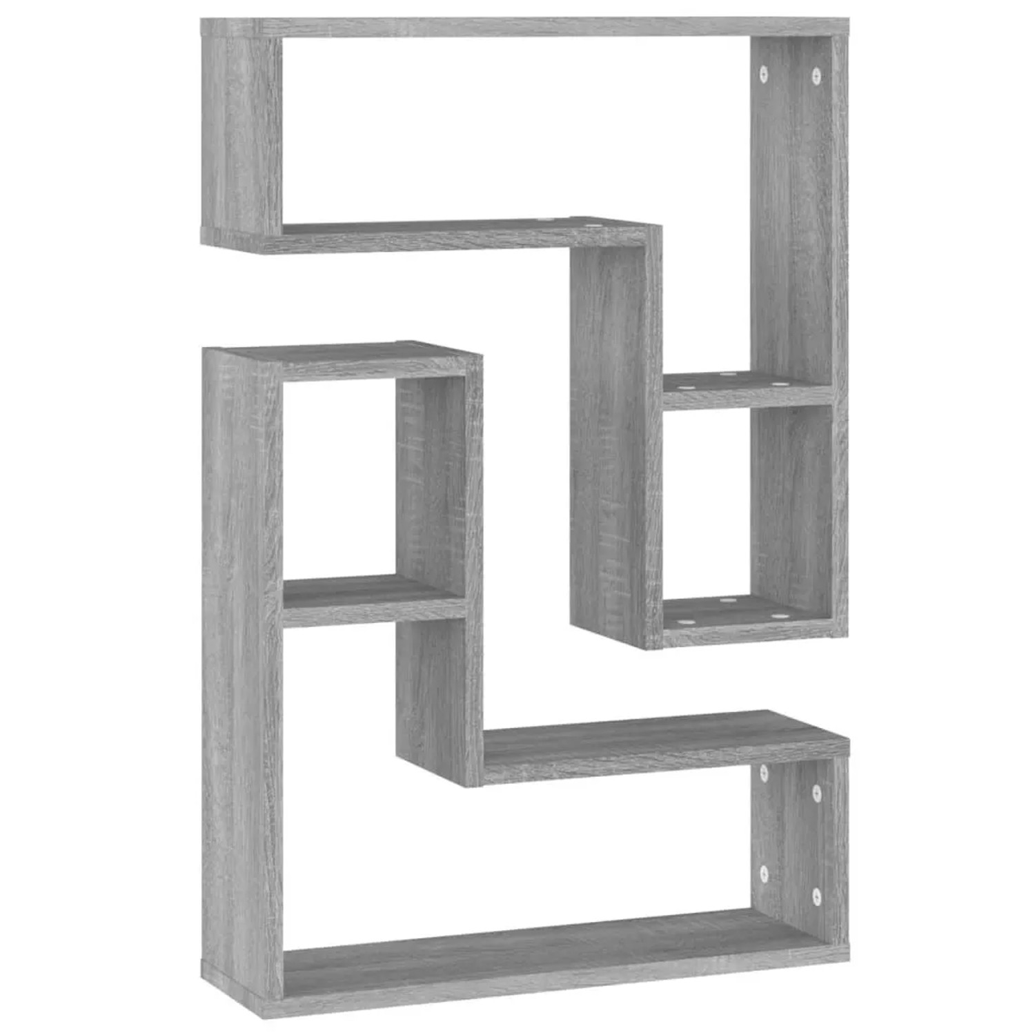 vidaXL Wandregale 2 Stk Grau Sonoma 50x15x50 cm Holzwerkstoff 826642