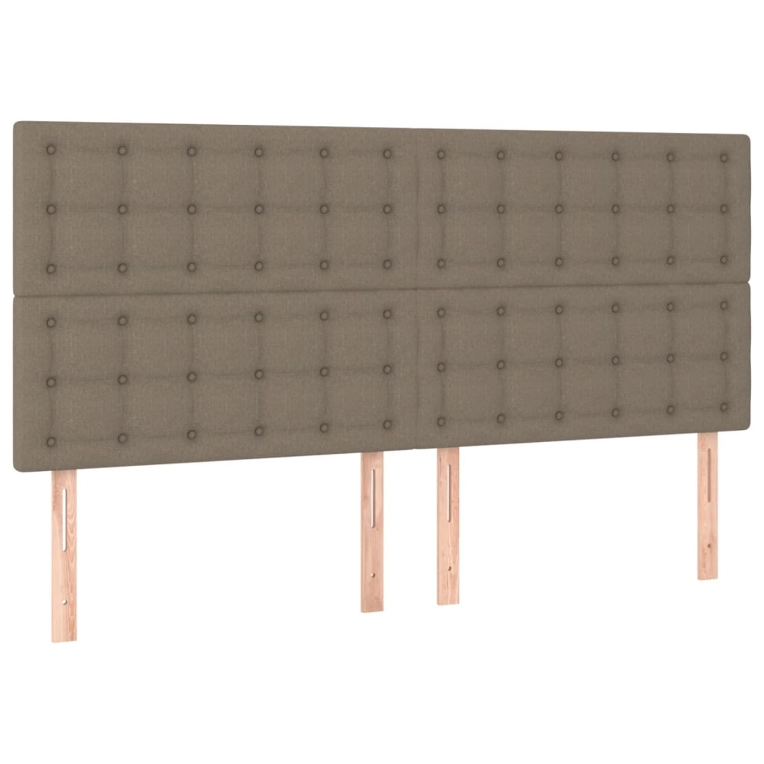 vidaXL LED Kopfteil Taupe 180x5x118/128 cm Stoff 3122876