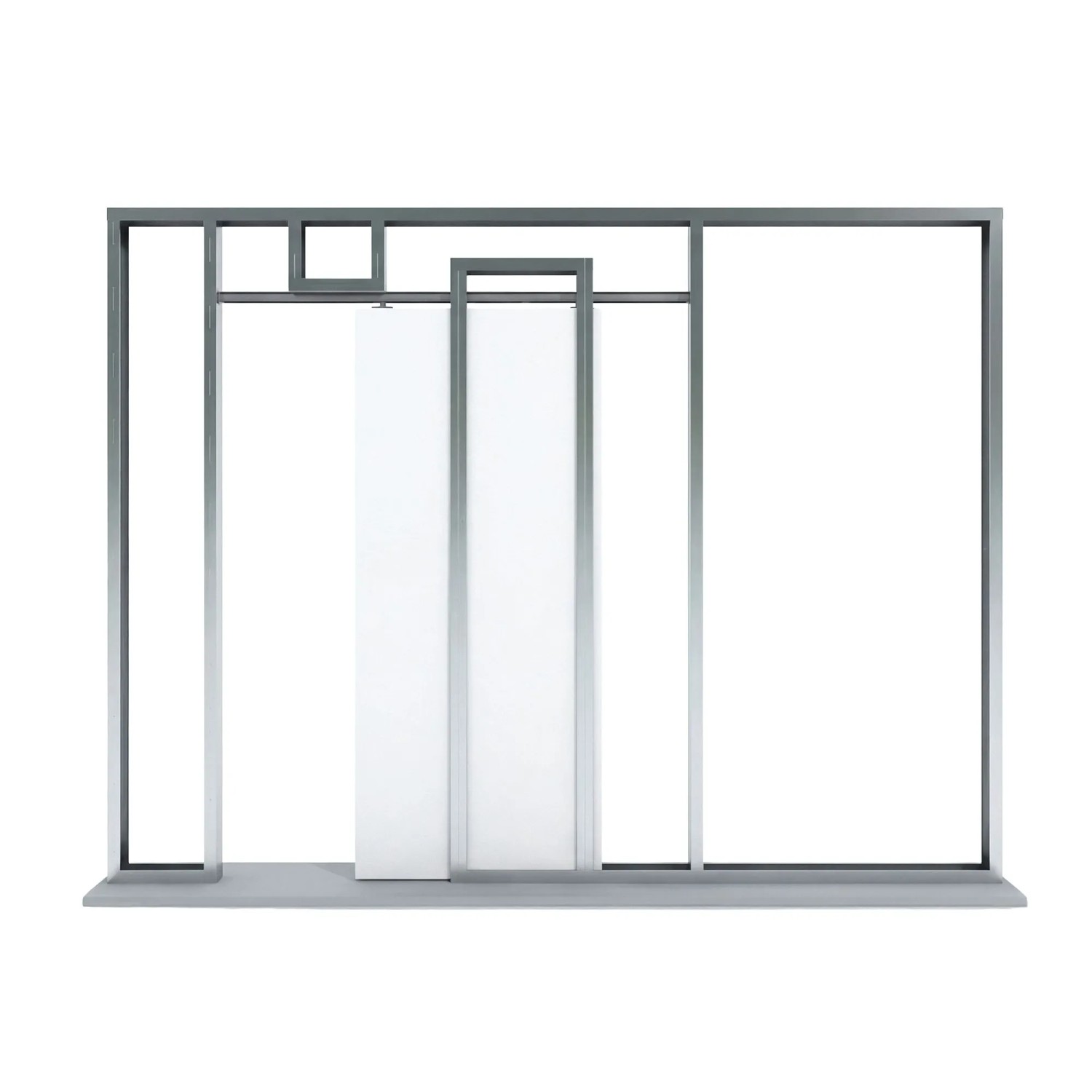 Schiebetür-Set PurePocket CW100 mit Holztür Zargenlos 211 cm x 86 cm Weiß