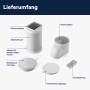 Zubehör für DeLonghi Pinguino Compact Klimagerät: Abluftschlauch, Adapter, Fernbedienung.