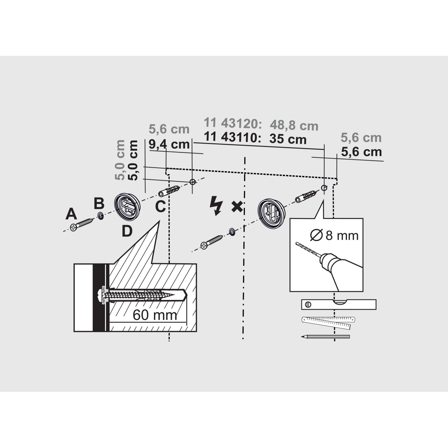 Jokey Spiegelschrank Cento 50 cm x 65 cm Alufarben_4