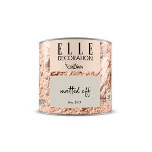 ELLE DECORATION by Crown Wandfarbe Matted Off No. 517, matte, helle Farbdose.