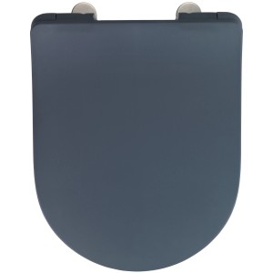 Wenko WC-Sitz Sedilo, Duroplast, Grau Matt, mit Absenkautomatik.