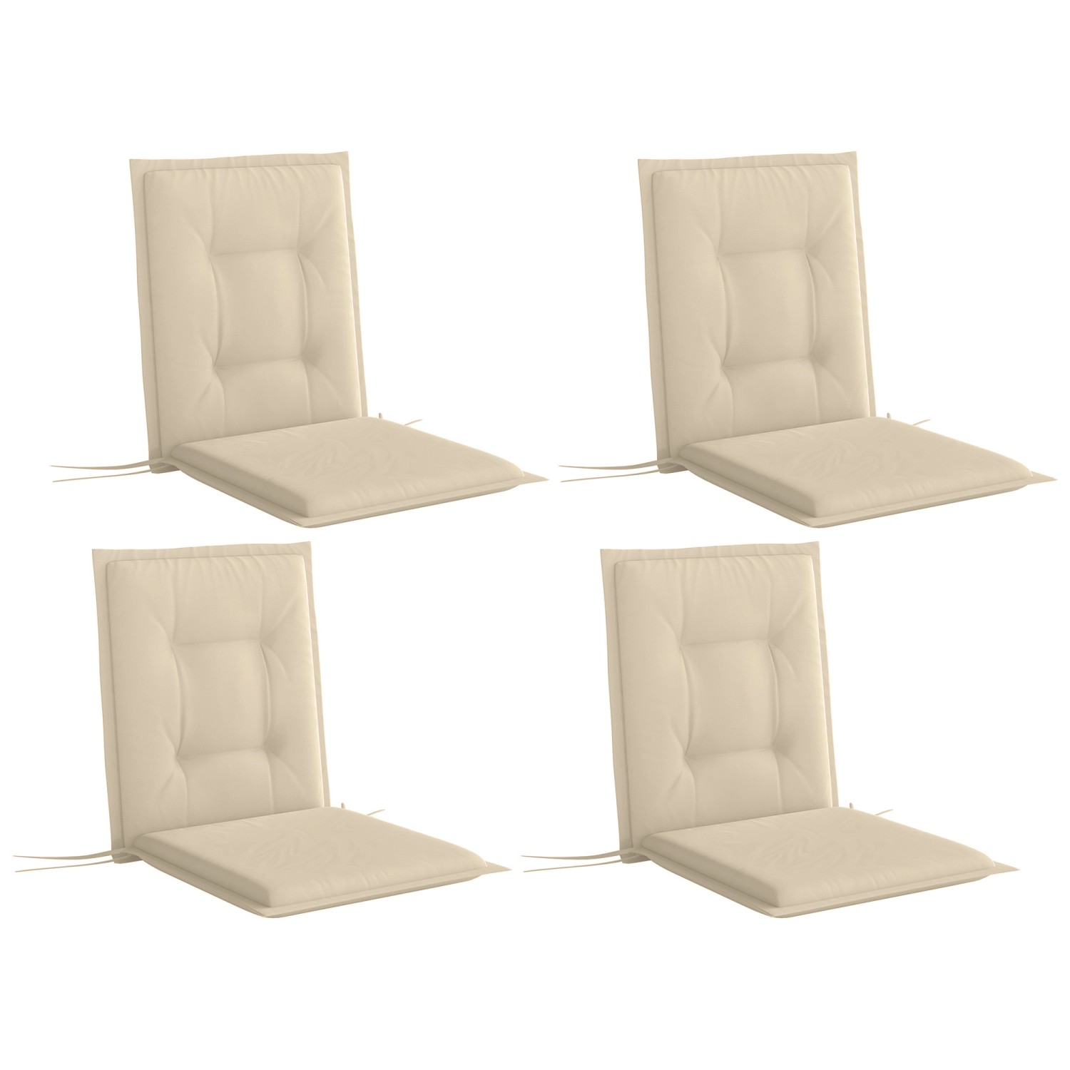 Outsunny Sitzkissen-Set für Draußen Polyester Beige 108L x 50B x 5H cm