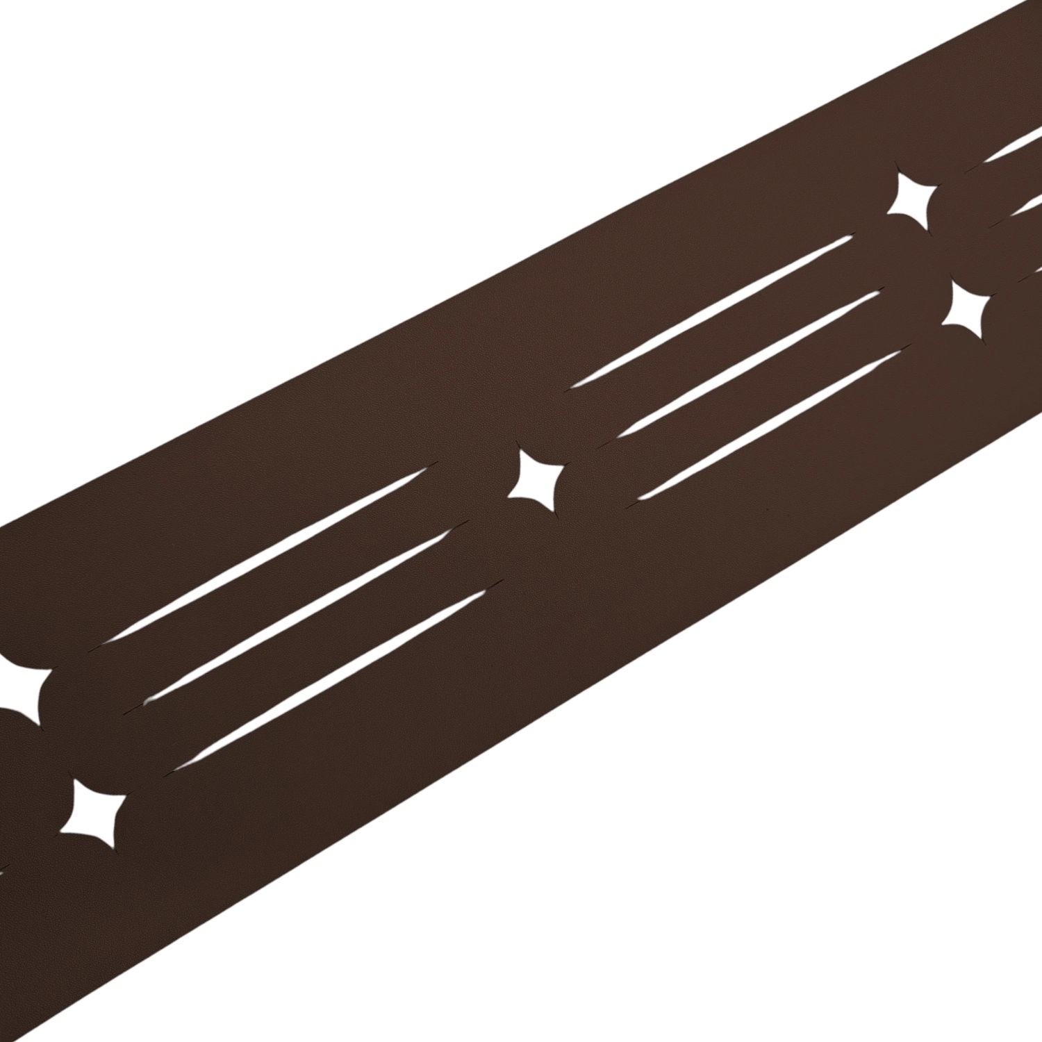 zaunzu Sichtschutz Dekor Starline mit Lasermuster für Doppelstabzaun Braun günstig online kaufen