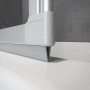 Detailaufnahme: Schulte Badewannenaufsatz, 3-teilig, Alu-Natur, Echtglas, klar.