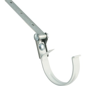 Verstellbares Marley Dachrinnen-Eisen RG 100 in Anthrazit für Kunststoff-Dachrinnen.