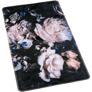 Wenko Wanneneinlage Peony (70x40 cm) mit Pfingstrosen-Motiv für mehr Sicherheit im Bad.