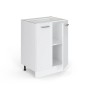 Vicco Küchenunterschrank R-Line, weiß hochglanz, 60 cm breit, mit zwei Türen und einem Einlegeboden.