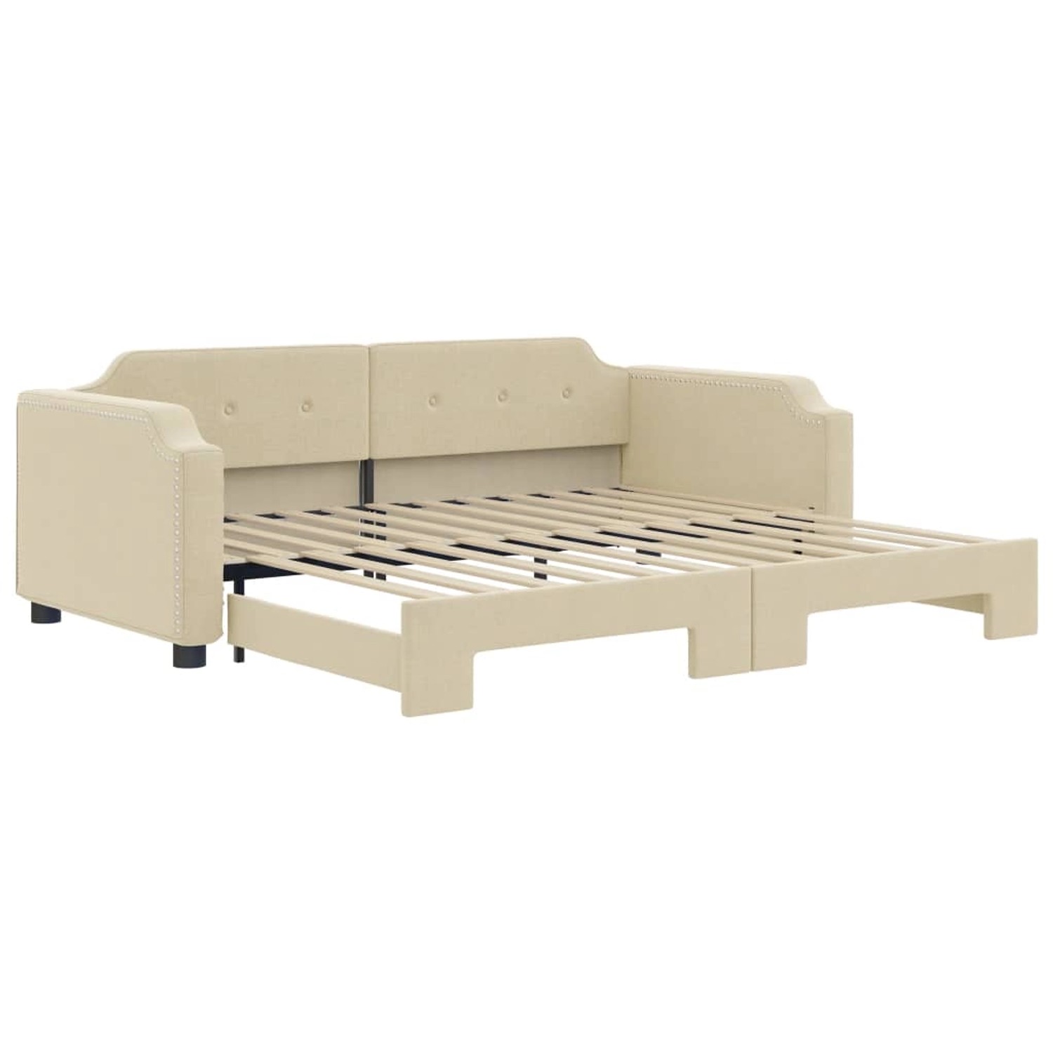 vidaXL Tagesbett Ausziehbar Creme 80x200 cm Stoff1886859 günstig online kaufen
