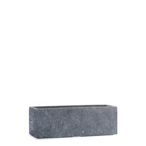 Rechteckiger, anthrazitfarbener Pflanzwerk Pflanzkübel Tub Premium Lava, 50 cm, frostbeständig.