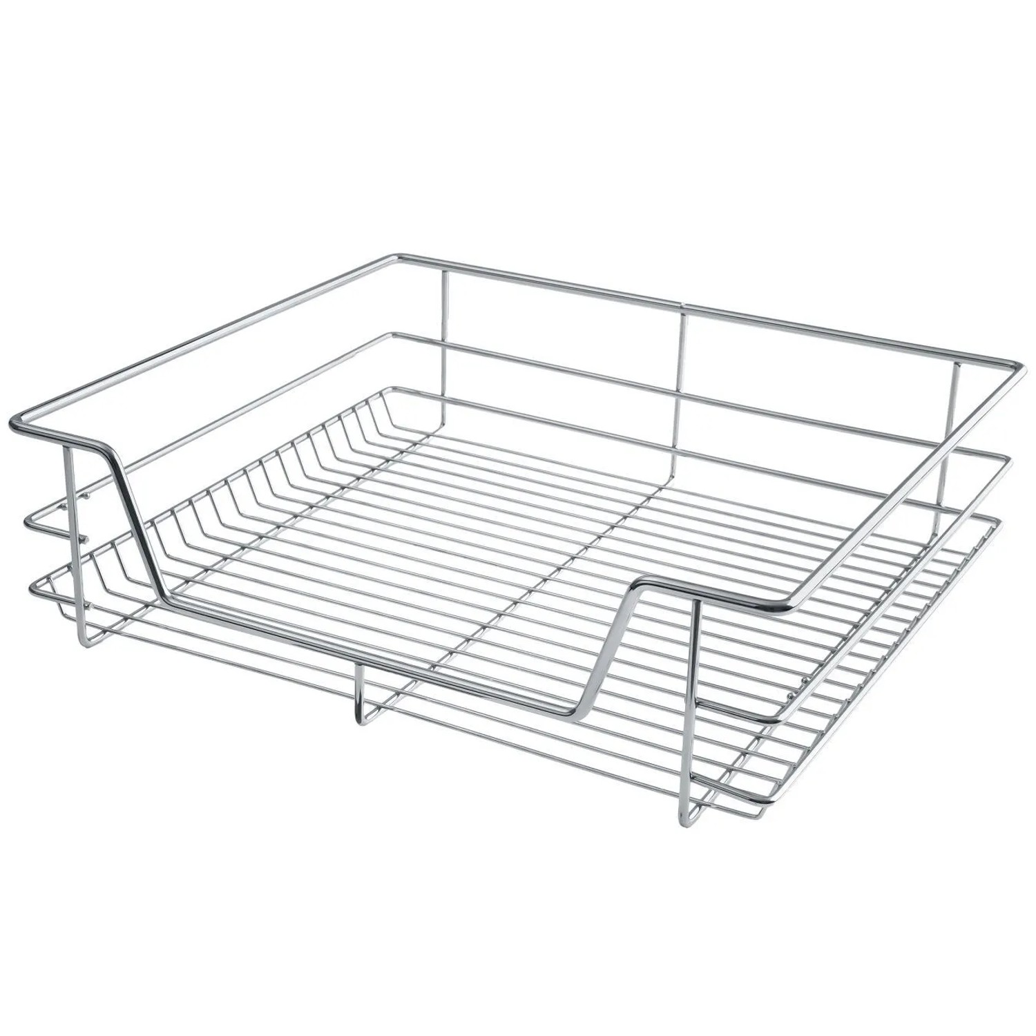 Tectake Teleskopschublade  Verchromt Leichtgängig  Mit Vollauszug  44 x 57 x 14 cm Grau