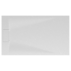 Rechteckige, extraflache Schulte Duschwanne ExpressPlus, 160x90 cm, aus Mineralwerkstoff in Weiß.