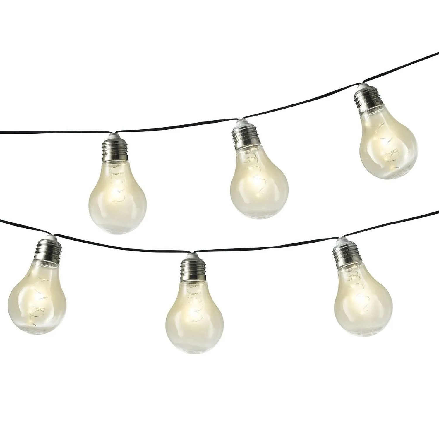 Kaemingk Lumineo Solar Party-Beleuchtung Plastik 10x5 LED L450cm Transparent Warm Weiss
