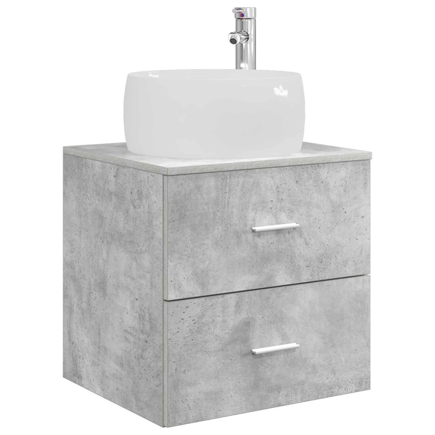 vidaXL Wandmontierte Waschtisch Betongrau 49,5 x 44,5 x 66 cm 890313