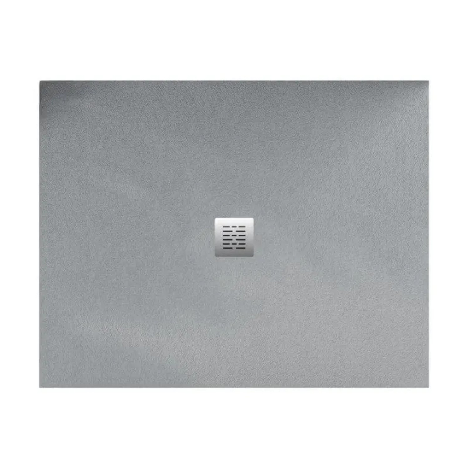 Stano Mineralguss Duschwanne Extra Flach Centro  Grau Ablaufschutz Chrom Ablaufschutz Chrom 110x140cm
