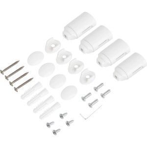 Sunrupu Badheizkörper-Halterung Set, weiß, inkl. Montagematerial für Heizkörper Installation.