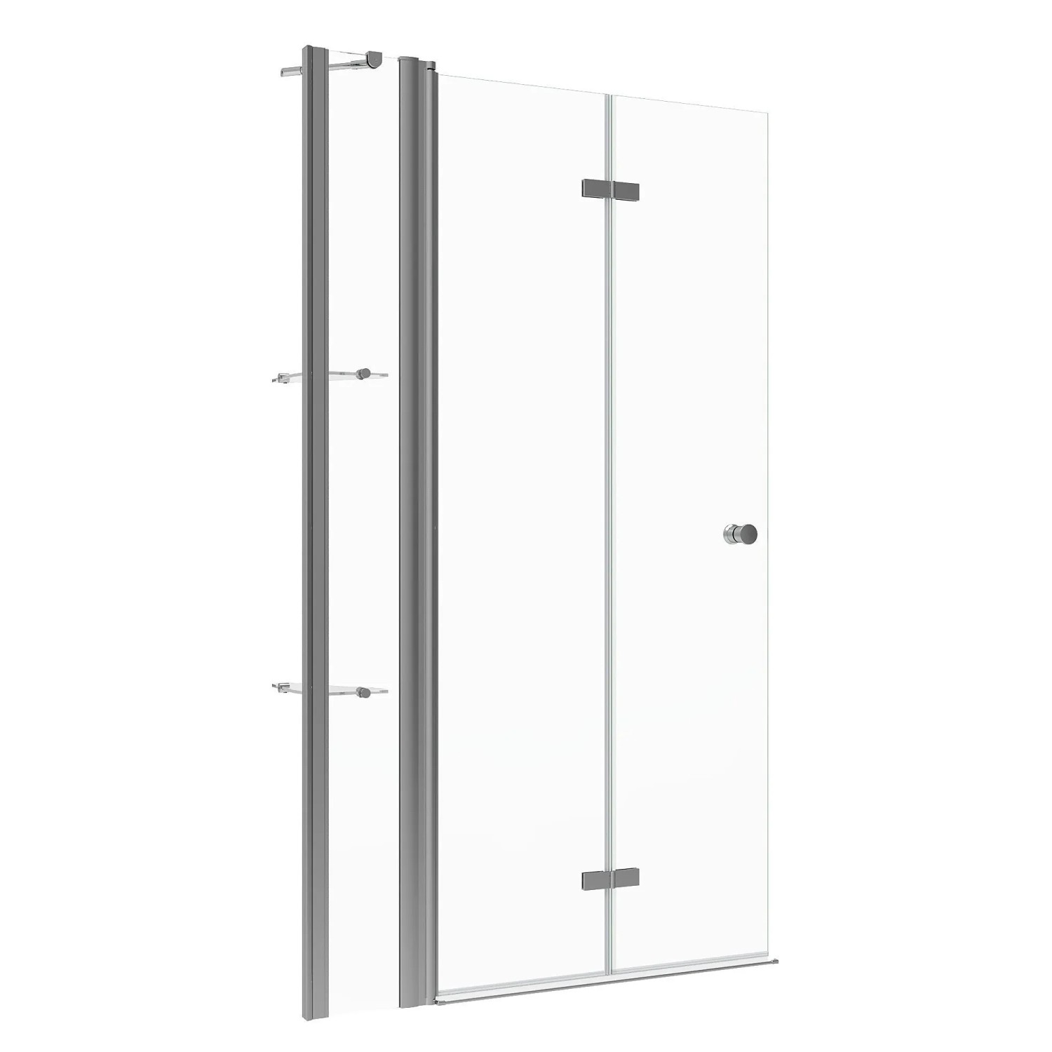 Aquabatos Duschwand Walk-In Dusche 140 x 187 cm ESG Glaswand Badezimmer Duschabtrennung Duschkabine