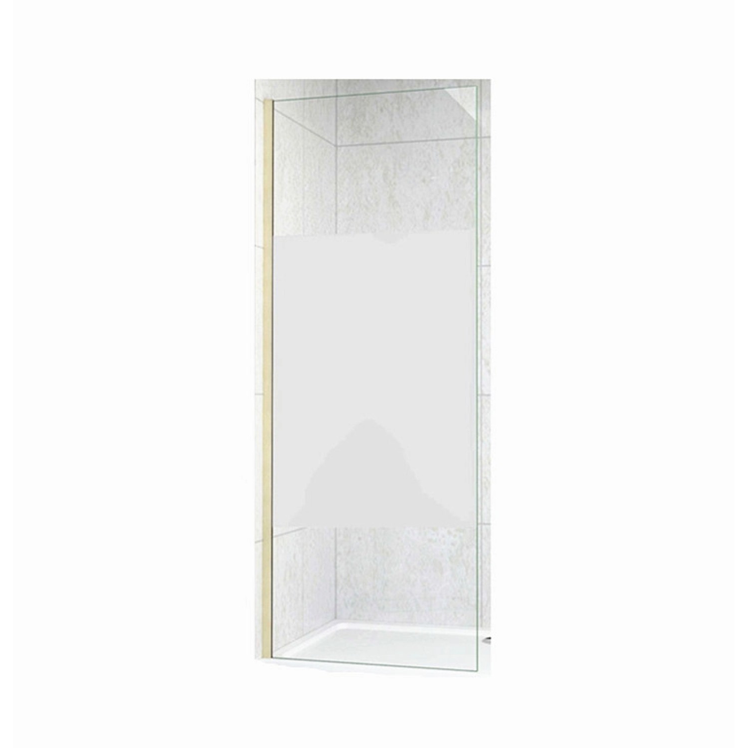 Duschparadies 100 x 200cm Walk in Dusche 10mm Nano Glas Duschwand Milchglas günstig online kaufen
