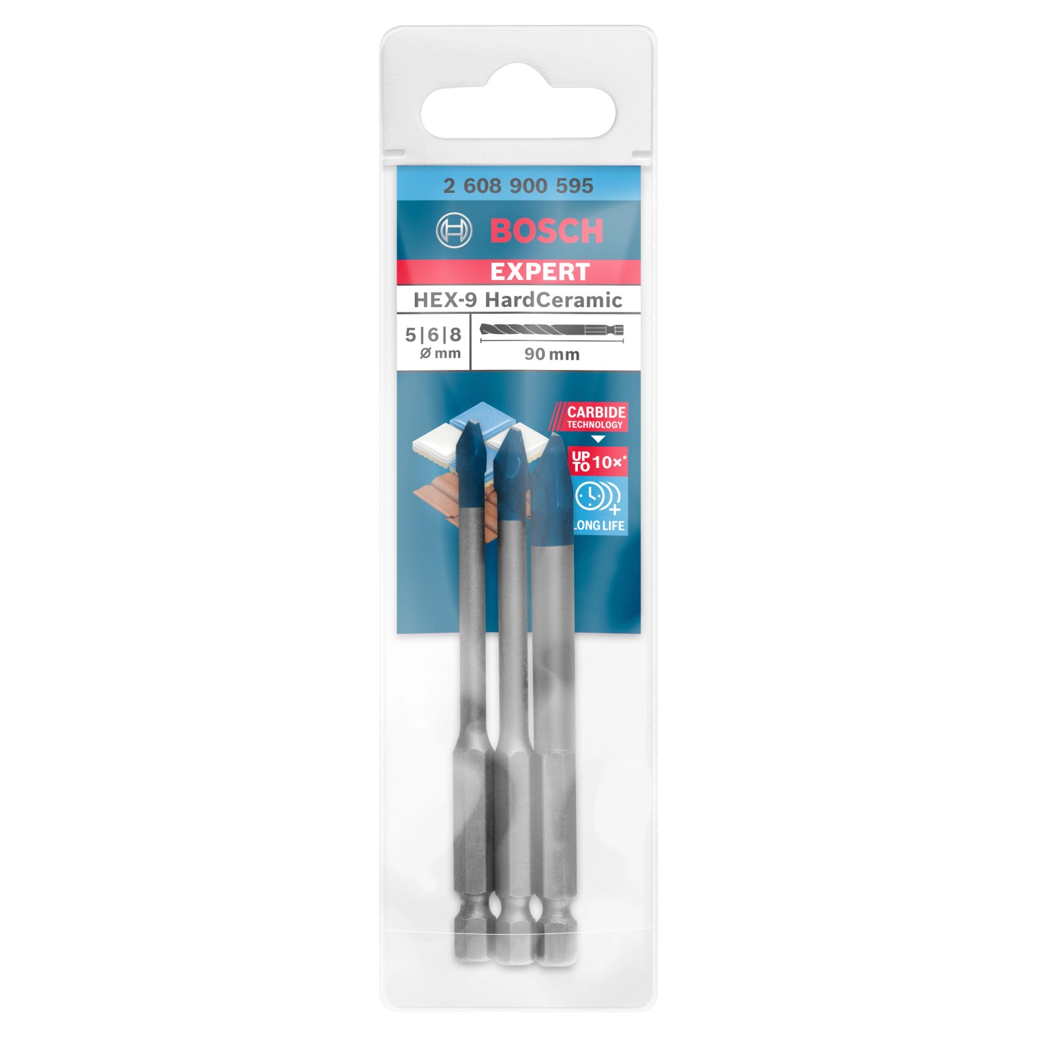 Bosch Expert Bohrer-Set Hex-9 Hard Ceramic 3-teilig