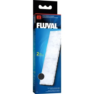 Fluval Poly-Aktivkohle Filtereinsatz für U3 Innenfilter, 2er-Pack. Chemisches Filtermedium für Aquarien.