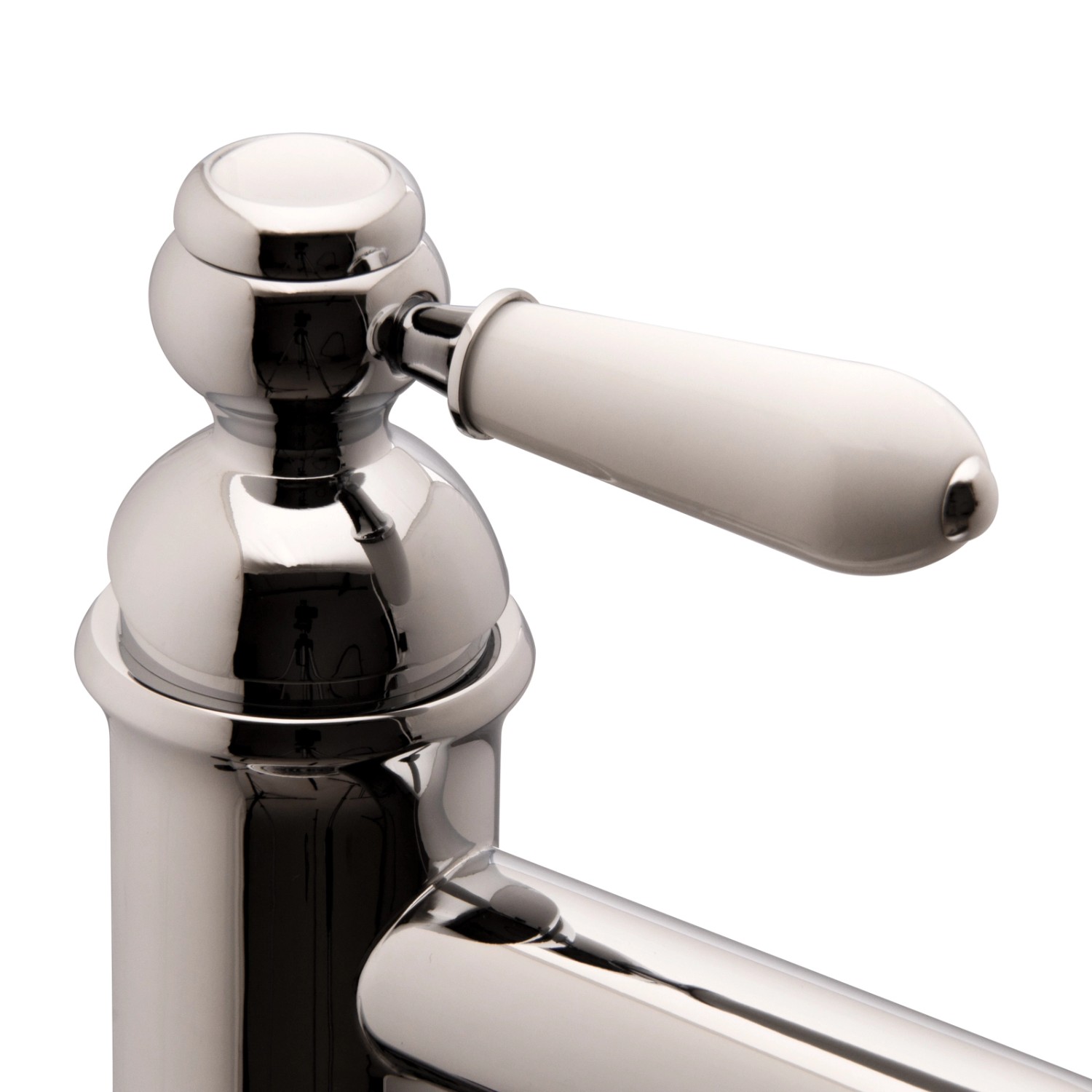 PaulGurkes Waschtischarmatur Retro - Messing Verchromt, Zweigriffmischer Mit Zugstange