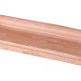 Rechteckiger, weißer Deroma Untersetzer Kasten Standard, 32 cm, aus Terrakotta.