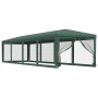 Grünes vidaXL Partyzelt 3x12m mit 10 Mesh-Seitenwänden für Gartenpartys und Veranstaltungen.