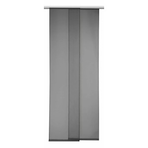 Dunkelgrauer Schiebevorhang Bert, 245x60 cm, aus leicht transparentem Stoff für Fenstervorhänge.