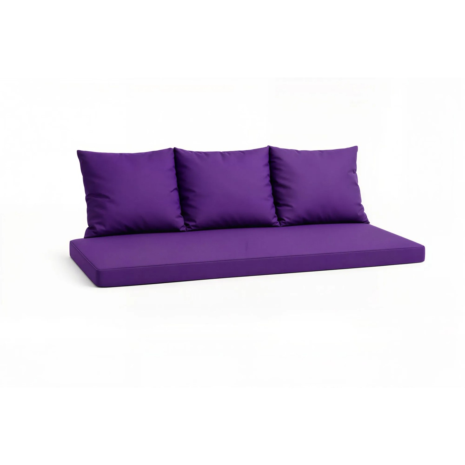 Setgarden  Mix Bench Kissen Outdoor Kissen Bankauflage 150x60+3x50x56cm Kissen Für 3-Sitzer Bänke 1tlg Violett