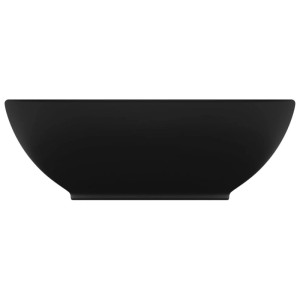 vidaXL Luxuriöses Ovales Waschbecken Matt Schwarz 40x33 cm Keramik 146931