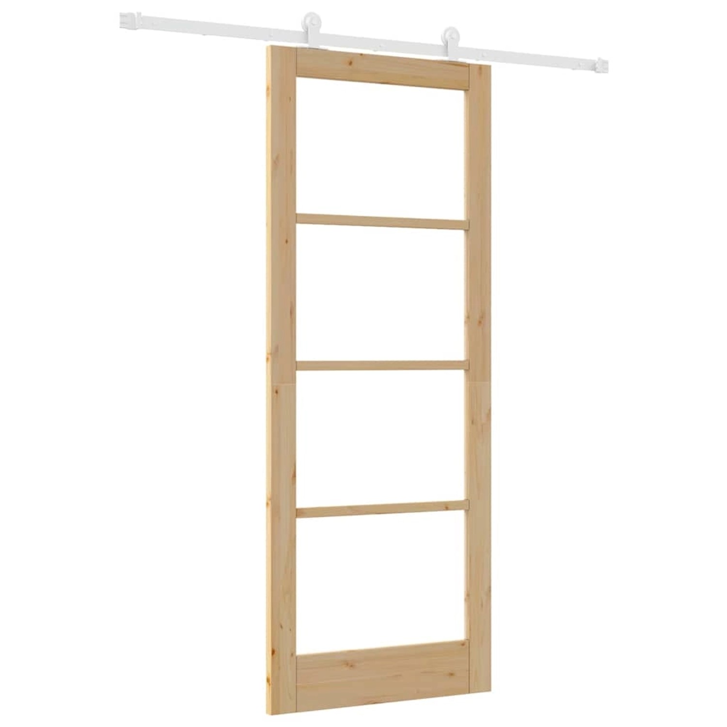 vidaXL Schiebetür ORKDAL Braun 83 x 211 cm Holz und Metall 3332055 günstig online kaufen