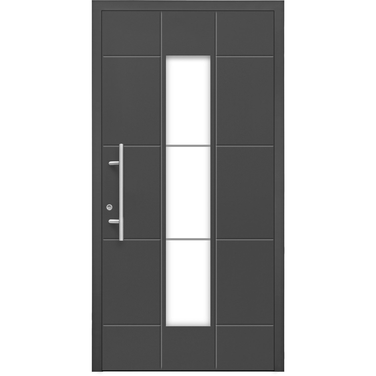 Aluminium-Haustür Moderno M350/B 110 x 210 cm Anthrazit Metallic Anschlag L günstig online kaufen