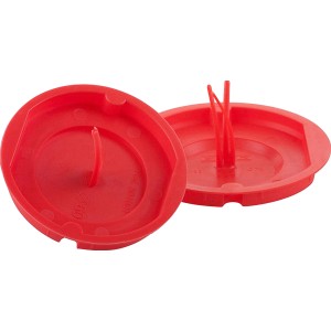 Rote Putzdeckel für UP-Schalterdosen (60 mm), 50er-Pack