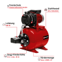 Einhell Hauswasserwerk GC-WW 6839, rote Gartenpumpe mit Stahlkessel und 680 Watt Leistung.