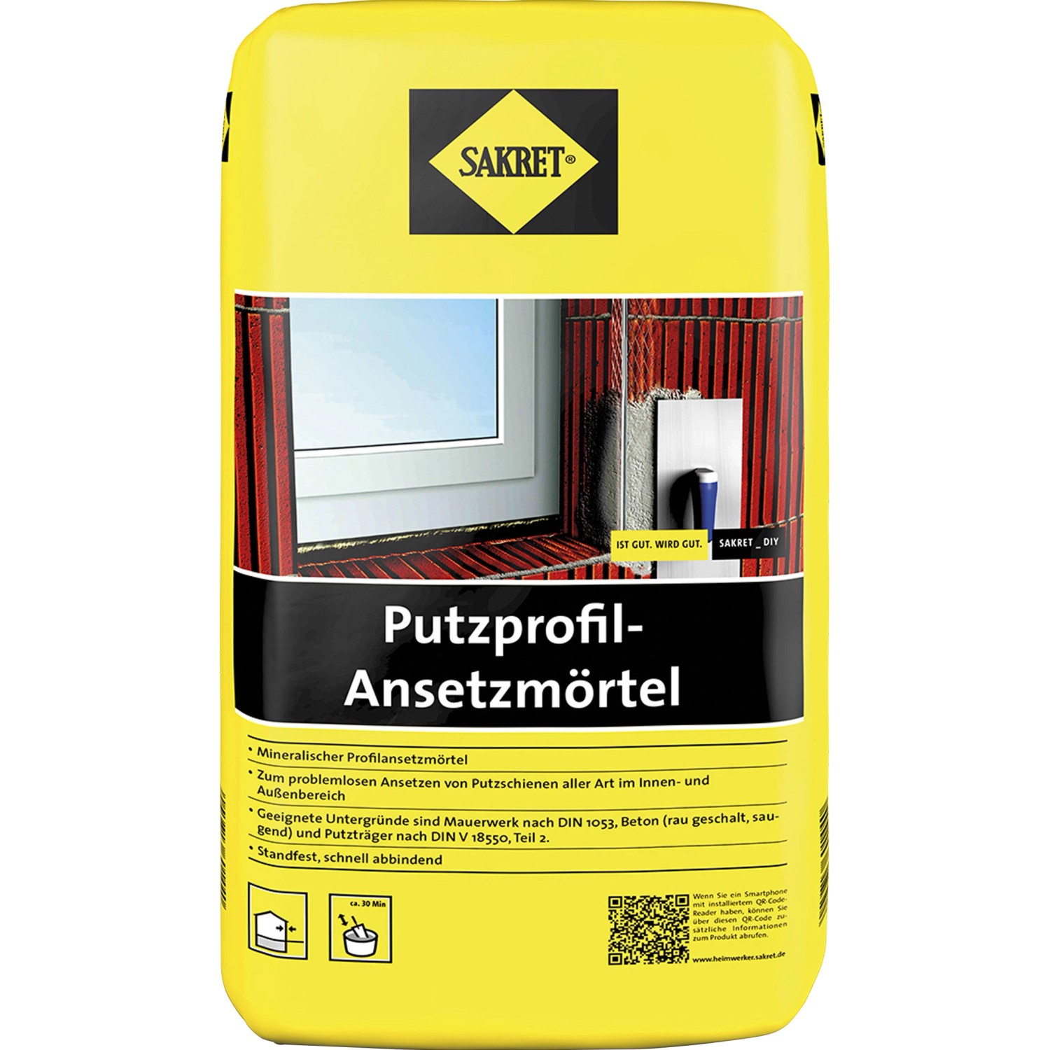 Sakret Putzprofil-Ansetzmörtel Grau 10 kg