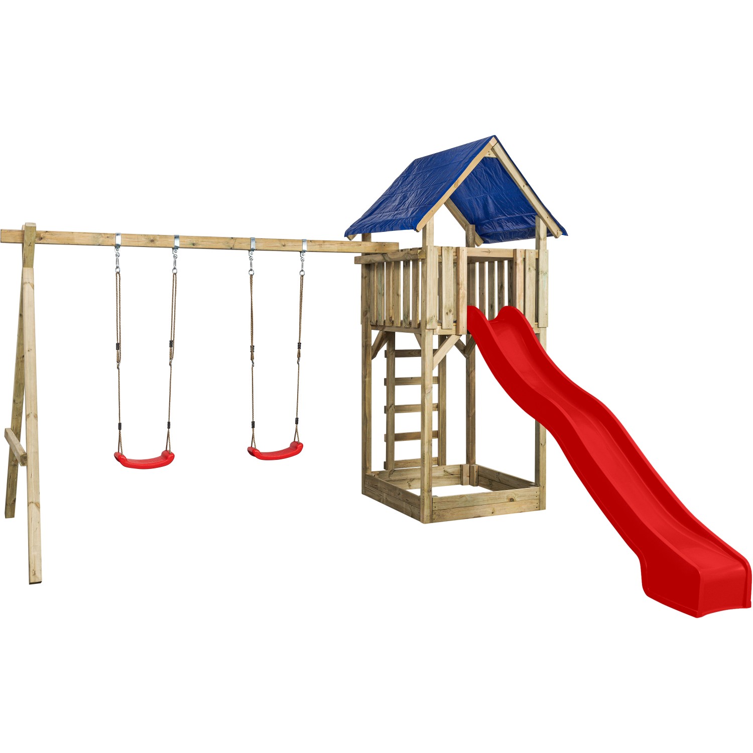 SwingKing Spielgerät Jonas mit Rutsche Rot 421 cm x 350 cm x 297 cm günstig online kaufen