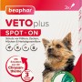 Beaphar VetoPlus Spot-On für Hunde bis 15kg, 3er-Packung zum Schutz vor Zecken und Flöhen.