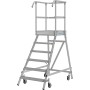 Krause Podestleiter Stabilo, fahrbare Leiter mit 6 Stufen und Plattform, ideal für flexible Einsätze.