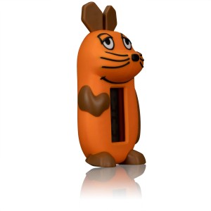 DieMaus Badethermometer in Orange. Thermometer im Maus Design für Babys.