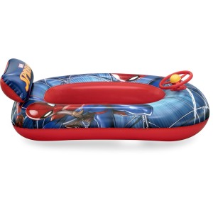 Bestway Kinder-Schlauchboot mit Spider-Man Design, Lenkrad und Rückenlehne. Ideal für Badespaß im Pool.