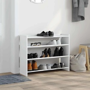 vidaXL Schuhregal Weiß 80x25x62 cm Holzwerkstoff 859914